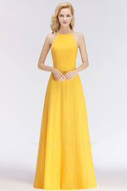 High Neck Sleeveless Modest Bridesmaids Dresses Bmbridal Sleeveless Bridesmaid Dresses Yellow Bridesmaid Dresses Affordable Bridesmaid Dresses