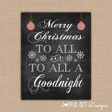Merry christmas to all and to all a goodnight. Merry Christmas To All And To All A Goodnight Chalkboard Etsy Merry Christmas To All Merry Christmas Merry Christmas And Happy New Year