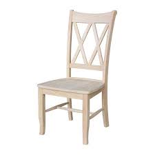 International Concepts Double X Back Chair Set Of 2 Unfinished Walmart Com Unfinished Furniture Wooden Kitchen Chairs Dining Chair Set
