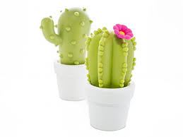 Green Cactus Led Night Light With Timer Function Trendy Cute Decor Online