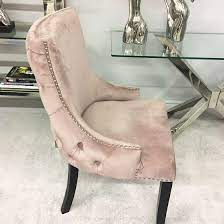 Blush Pink Tufted Back Dining Chair Tralula A Range Of Gifts Accessories Home Decor Furniture Furnishings And Much More Dining Chairs Pink Dining Rooms Dinning Room Chairs
