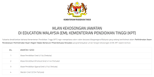 Maybe you would like to learn more about one of these? Iklan Jawatan Kosong Di Education Malaysia Em Kementerian Pendidikan Tinggi Kpt