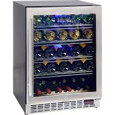 The fan is located at the front, meaning it can be installed under a countertop or table as there's no need for extra room at the back or sides for heat to escape from the unit. Glass Door Under Bench Quiet Running Wine Fridge Front Venting Delivery Melbourne Sydney Brisbane Perth Adelaide
