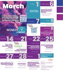 Calendar Design For Women S History Month At Impact Hub Oakland Calendar Design Events Calendar Design Event Schedule Design