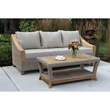 Donalsonville Teak Patio Sofa With Sunbrella Cushions In 2020 Outdoor Furniture Sofa Patio Sofa Sunbrella Cushions