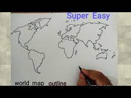 World Map Drawing Easy I World Map Sketch I How To Draw World Map Easily -  Youtube