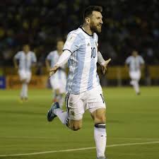 Lionel messy, lionel messi fc barcelona argentina national football team uefa champions league drawing, football players, face, poster png. Lionel Messi Carries Argentina To 2018 World Cup With Hat Trick Vs Ecuador Bleacher Report Latest News Videos And Highlights