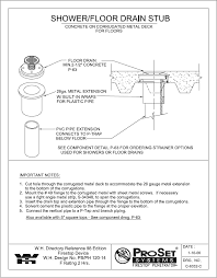 Remove the two mounting bolts at the floor and lift toilet off the flange. C 6332 C Shower Floor Drain Stub Through Corrugated Metal Deckprovent Penetration Systems