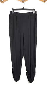 Ripley Rader NWT Black Ruched Side Harem Legging Pant Relaxed Size 4 (L) |  eBay