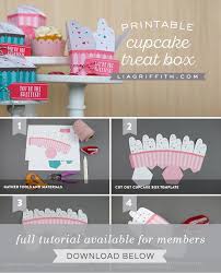 You can easily place a single cupcake in the base of the box and it will stay. Printable Cupcake Boxes Diy Bakery Favor Boxes