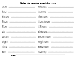 Writing Numbers Worksheet For Basic Mathematics Introduction Number Words Worksheets Writing Numbers Number Words