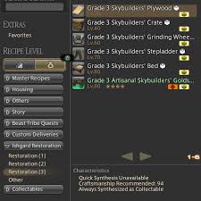 The crafting system in final fantasy xiv receives new items in the form of master recipes, which are added in major patch updates. Crafter Leveling Guide 1 80 5 5 Gillionaire Girls