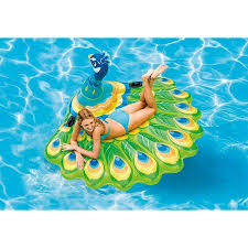 Intex Giant Inflatable Colorful Peacock Island Ride On Swimming Pool Float Raft Walmart Com Swimming Pool Floats Inflatable Pool Floats Pool