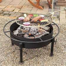Grill topper for seafood and vegetable, wood grate for placing logs and improving airflow for a cleaner, hotter fire. China 47inch Backyard Fire Pit Grill China Fire Pit Grill And Fire Pit Price