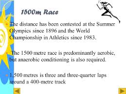 How far is 1500 meters in laps. 1500m And 3000m Races Sheniel Daley Gcf Ict March 3 Ppt Download