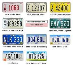 License Plates Of Iowa