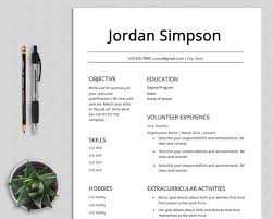 This basic cv template in microsoft word is perfect for a 13, 14 or 15 year old teenager looking for some formal work experience or voluntary work. First Cv Template Resume Teenagers No Experience High Etsy