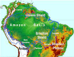During the dry season the amazon river will cover roughly 42,000 sq. Physical Map Of Tropical South America Based On The Hydrosheds Digital Download Scientific Diagram