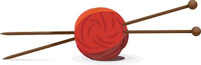 To make something by interlocking loops of yarn with knitting needles; Vector Illustration Of Wool Ball And Knitting Needles Clipart Image