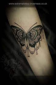 Lace Tattoo Butterfly Tattoo Gabi Tomescu Extreme Tattoo Piercing Inverness Fort William Highland Realistic Tatto Lace Butterfly Tattoo Lace Tattoo Tattoos