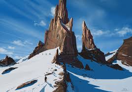 Artstation Mountain Pass Ipad Procreate Raphael Lacoste Fantasy Landscape Environment Design Scenery