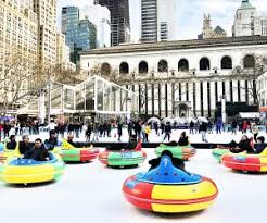 Ice bumper cars zoom around and take a spin on sprinker recreation center's new ice bumper cars! Bryant Park S Ice Rink Bumper Set To Return Mommypoppins Things To Do In New York City With Kids
