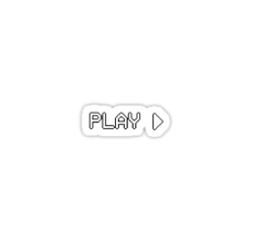 Vhs Play Sticker By Anuncleanhippy Aesthetic Stickers Cool Stickers Print Stickers