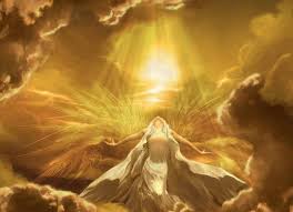 Receiving The Golden Light Of God Angel Prophetic Art Spiritual Art