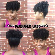 Quick Easy Natural Hairstyles Pineapple Puff Updo 4c Hair As Told By Her Natural Hair Styles Pineapple Hairstyle Natural Hair Styles Easy