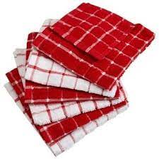 Design Imports Combo Windowpane Terry Dishcloth Set Of 6 12 Inches Long X 12 Inches Wide Red Cotton Dish Cloths Design Imports Red Kitchen