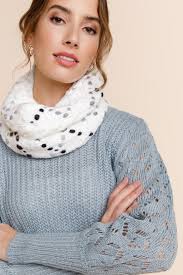 Francesca's Kelly Hand Knit Cable Loop Scarf