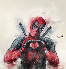 Deadpool Digitalwatercolor Love Cool Artwork Digital Watercolor Artwork