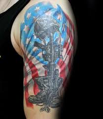 Nor is it meant to mark an actual grave, since casualties are usually transported home for burial. 50 Fallen Soldier Tattoo Designs For Men Memorial Ideas