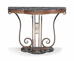 A French Art Deco Wrought Iron And Portor Marble Console Table Circa 1930 Art Deco Furniture Art Deco Interior Art Deco