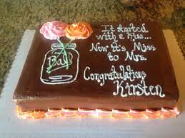 Mason Jar Bridal Shower Sheet Cake Wedding Shower Cakes Bridal Shower Cakes Rustic Bridal Shower Cakes