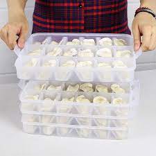 多层塑料水饺子盒冰箱保鲜收纳盒子密封冷藏速冻馄饨分格带盖托盘 tmall com天猫 ice cube cube tray