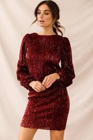 34 Stunning Long Sleeve Christmas Party Dress Ideas Make You Look Classy In 2020 Party Dresses With Sleeves Christmas Cocktail Dresses Sequin Dress With Sleeves