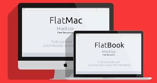 Imac Macbook Psd Flat Mockup Freebiesbug Macbook Psd Free Psd Mockups Templates Iphone Mockup Psd