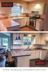 My 'farmhouse' kitchen update is going well and my newly painted cabinets are finally finished. A Warm And Inviting Kitchen Remodel Before After Trubuild Construction