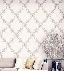 22 للديكور ورق جدران ملكي موديل 2020 لون اوف وايت ونقش Facebook