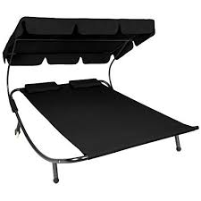 Tectake 2 Places Bain De Soleil Chaise Longue De Jardin Transat Avec Pare Soleil 2 Coussins Diverse Chaise Longue Jardin Chaise Longue Pliable Chaise Longue