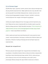 Apa saja yang harus dipelajari ketika ingin menjadi pemimpin yang baik? Ciri Pemimpin Yg Unggul