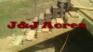 If the stairs are made of. Installing Stairs On A Multiple Level Deck Youtube