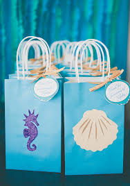 Mermaid Birthday Party Goodie Bags Sparkling Under The Sea First Birthday Party Hostess With The Mostess Ocean Birthday Party Mermaid Theme Birthday Mermaid Theme Party