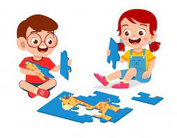Our clever computer guys have created wicked wordsearches, clever crosswords, and super sudokus. Happy Cute Little Kid Boy And Girl Play Jigsaw Puzzle Cute Kids Flashcards For Kids Kids Art Projects