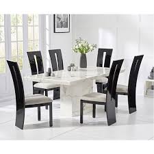 Commonly, the marble dining table comes with a round, square or rectangular top. Mark Harris Como Carvelle 200cm White Marble Dining Table Valencie Chairs Up To 40 Sales Now On