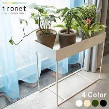 高さ50cm 底板は水切りがないシンプルな構造 ironet プランター ラック 鉄製 マルチ スタンド おしゃれ かわいい シンプル インテリア 棚 収納 サイドテーブル 北欧 モダン 観葉植物 ガーデニング バルコニー キャンプ アウトドア 庭 インダ 玄関 インテリア 100均