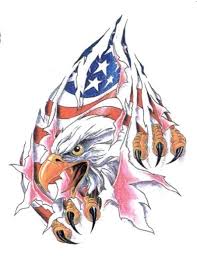 Also, eagles tattoos have a deeper meaning. American Flag And Eagle Looking Through Teared Background Tattoo Design Tattooimages Biz