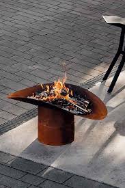 Hofats Ellipse Feuerschale Corten Stahl Schwarz Feuerschale Outdoor Dekorationen Feuerstelle Garten