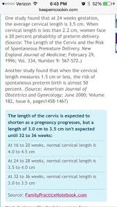 normal cervical length chart babycenter